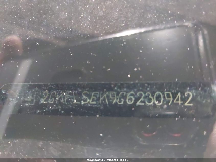 2016 GMC Terrain Sle-1 VIN: 2GKFLSEK9G6230942 Lot: 43948214