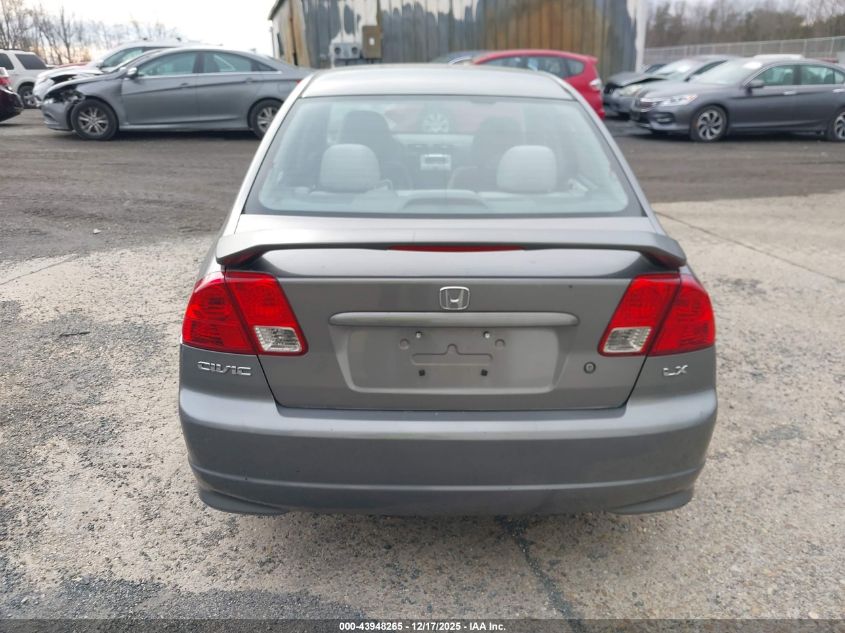 2004 Honda Civic Lx VIN: 1HGES16514L021096 Lot: 43948265