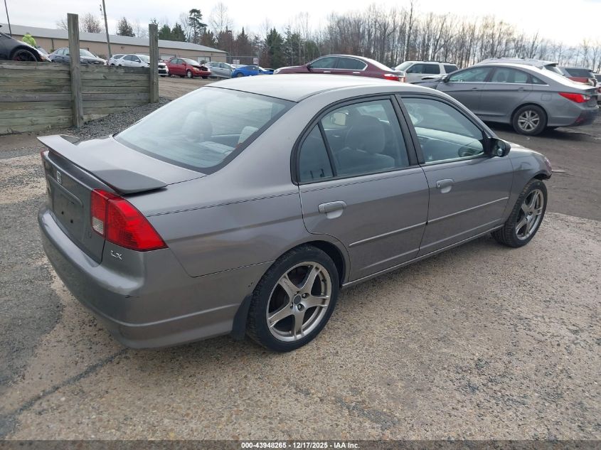 2004 Honda Civic Lx VIN: 1HGES16514L021096 Lot: 43948265