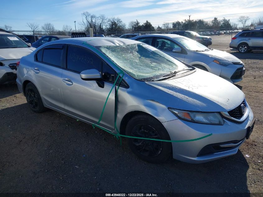 2014 Honda Civic Lx VIN: 2HGFB2E51EH530440 Lot: 43948322