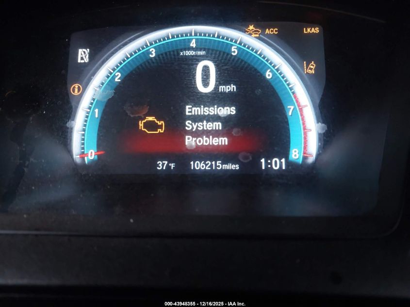 2019 Honda Civic Lx VIN: 2HGFC2F64KH536538 Lot: 43948355