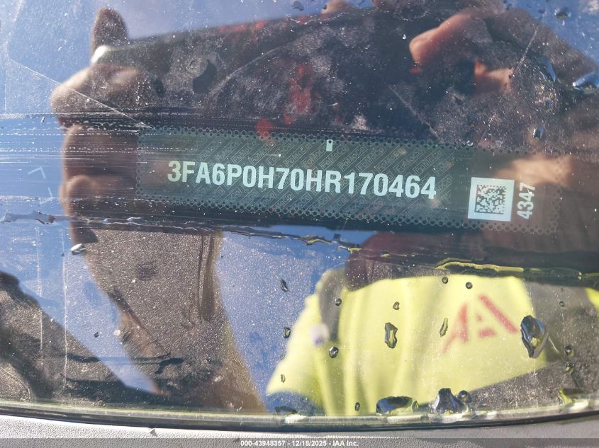 2017 Ford Fusion Se VIN: 3FA6P0H70HR170464 Lot: 43948357