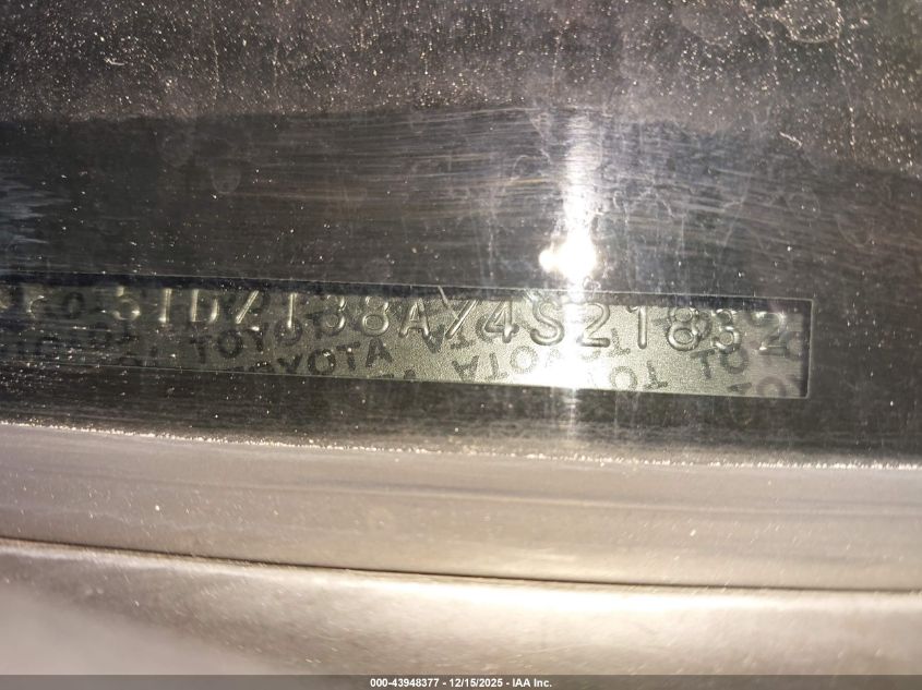 2004 Toyota Sequoia Limited V8 VIN: 5TDZT38A74S218324 Lot: 43948377