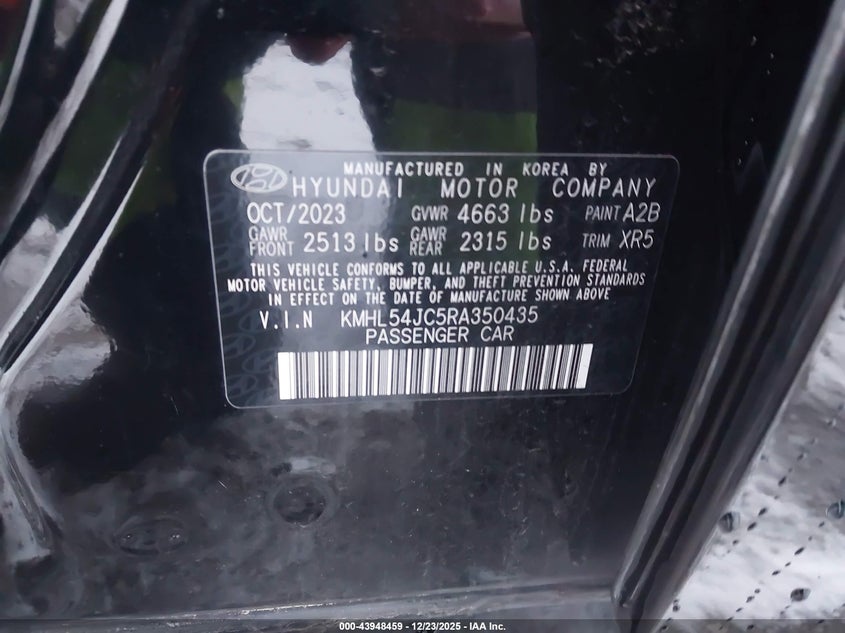 VIN KMHL54JC5RA350435 2024 HYUNDAI SONATA N LINE