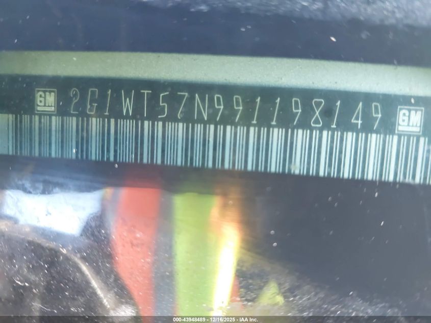 2009 Chevrolet Impala Lt VIN: 2G1WT57N991198149 Lot: 43948489