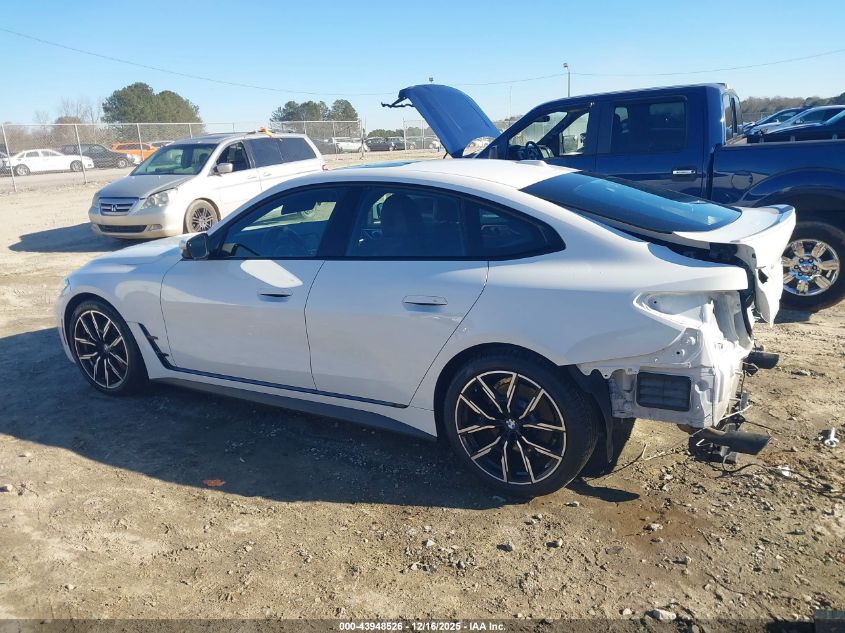 2022 BMW 430I Gran Coupe VIN: WBA63AV05NFM22038 Lot: 43948526
