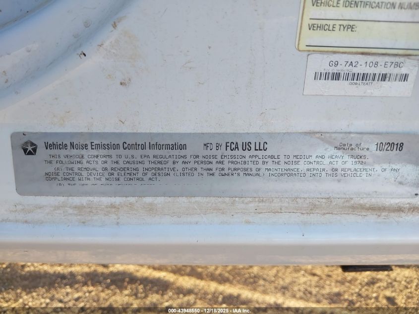 2018 Ram 5500 Chassis Tradesman/Slt/Laramie VIN: 3C7WRNFL5JG383027 Lot: 43948550