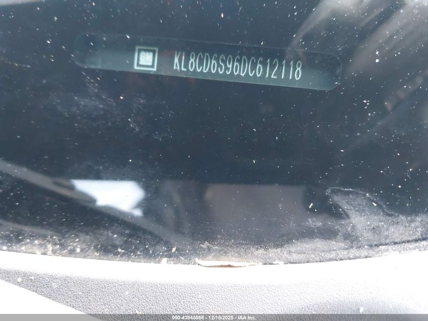 2013 Chevrolet Spark 1Lt Auto VIN: KL8CD6S96DC612118 Lot: 43948568