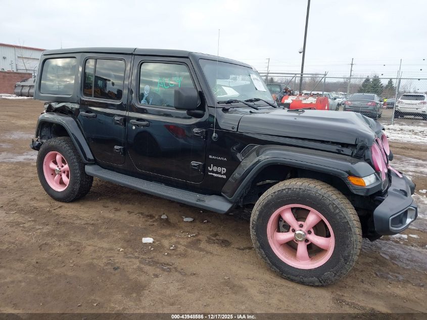 2018 Jeep Wrangler Unlimited Sahara 4X4 VIN: 1C4HJXEG1JW247377 Lot: 43948586