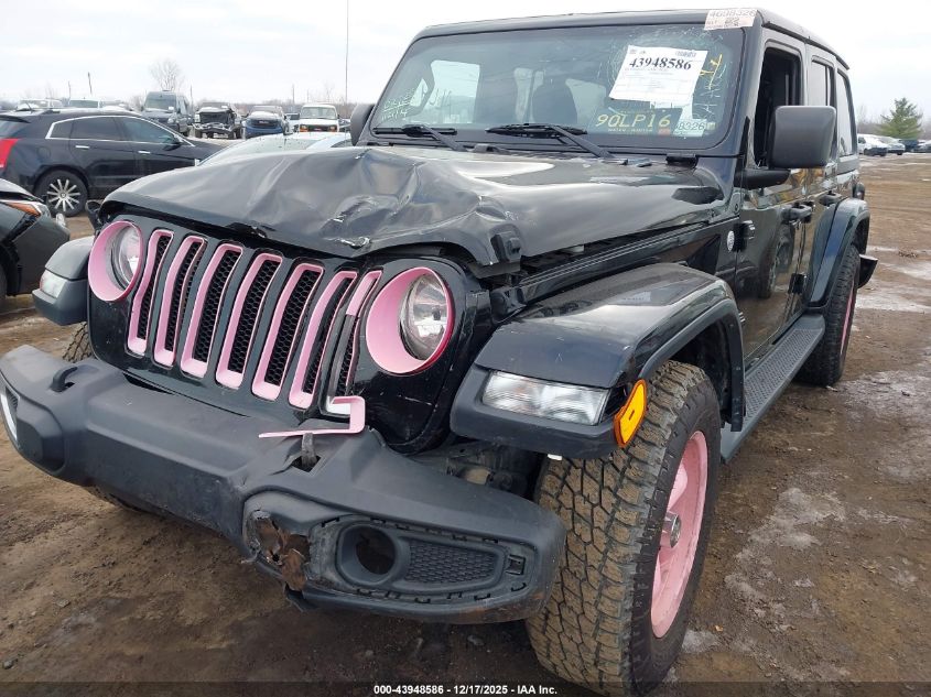 2018 Jeep Wrangler Unlimited Sahara 4X4 VIN: 1C4HJXEG1JW247377 Lot: 43948586