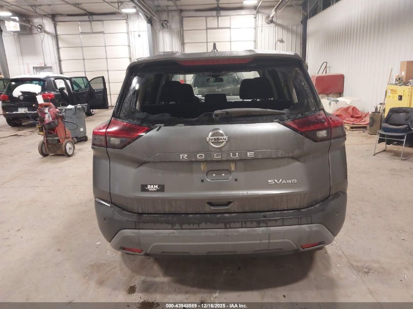 2021 Nissan Rogue Sv Intelligent Awd VIN: 5N1AT3BB5MC791301 Lot: 43948589