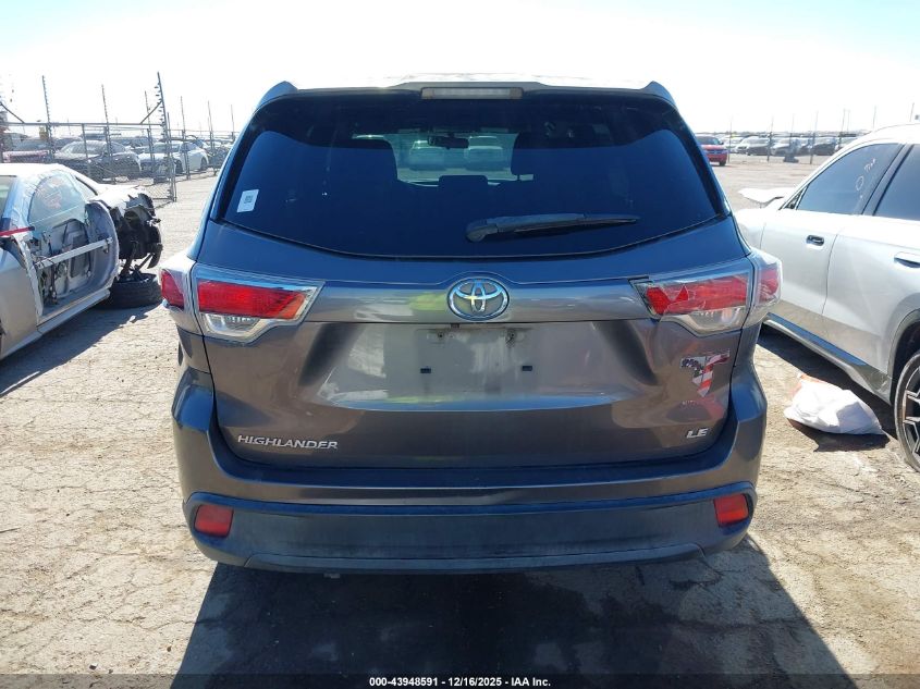 2015 Toyota Highlander Le VIN: 5TDZARFH3FS013532 Lot: 43948591
