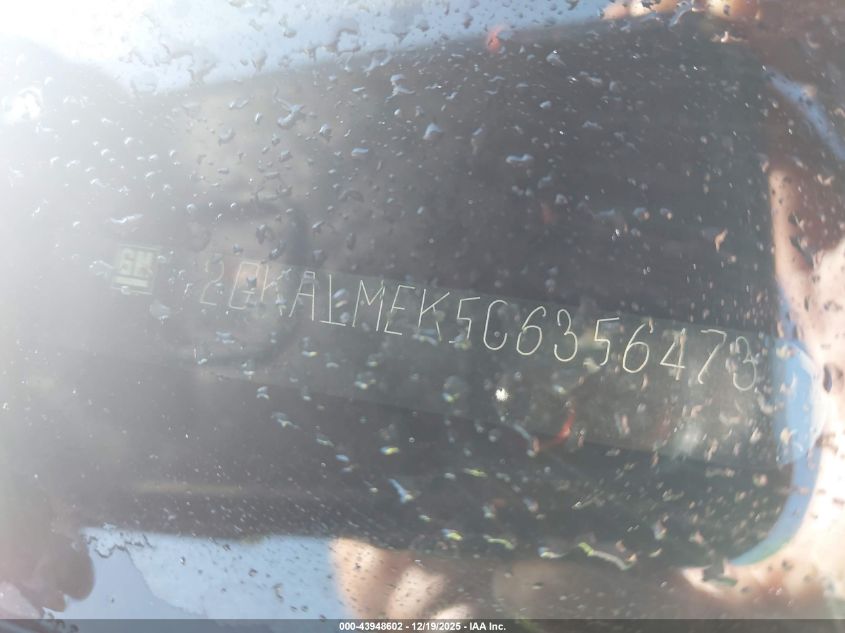 2012 GMC Terrain Sle-1 VIN: 2GKALMEK5C6356473 Lot: 43948602