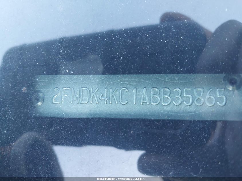 2010 Ford Edge Limited VIN: 2FMDK4KC1ABB35865 Lot: 43948603