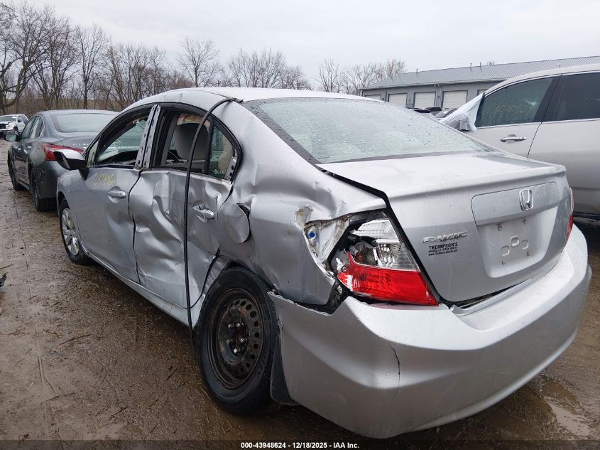 2012 Honda Civic Lx VIN: 2HGFB2F51CH304054 Lot: 43948624