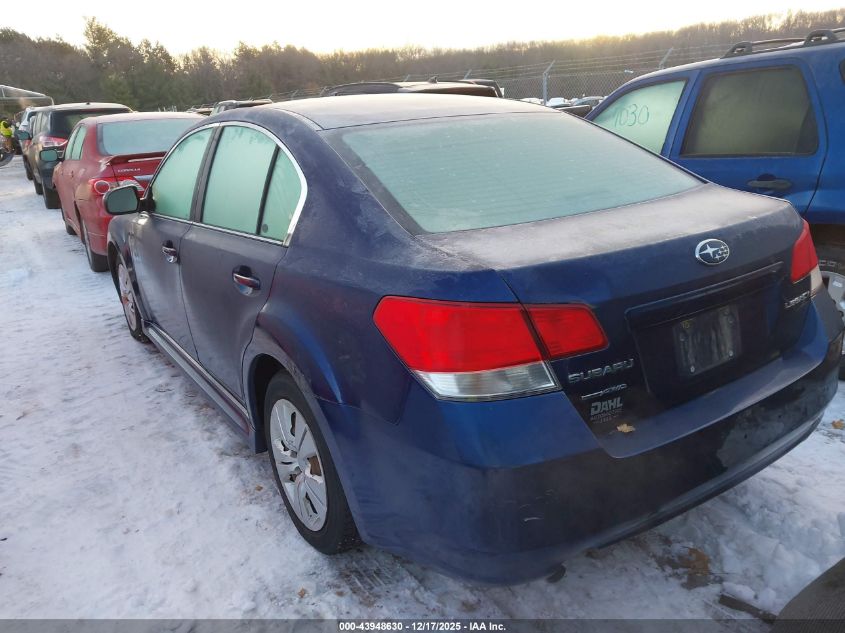 2011 Subaru Legacy 2.5I VIN: 4S3BMCA60B3252351 Lot: 43948630