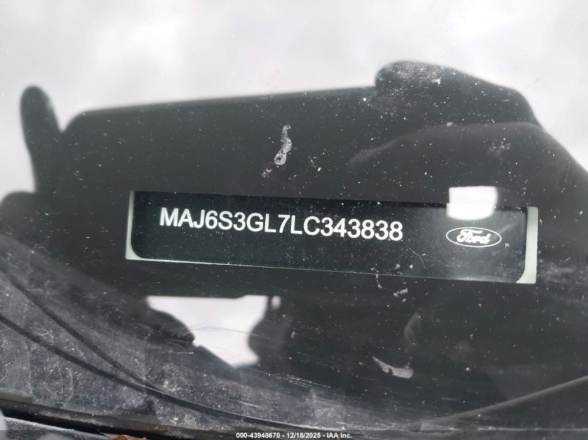 2020 Ford Ecosport Se VIN: MAJ6S3GL7LC343838 Lot: 43948670