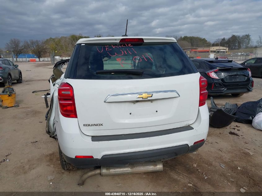 2017 Chevrolet Equinox Ls VIN: 2GNALBEK0H1550887 Lot: 43948715