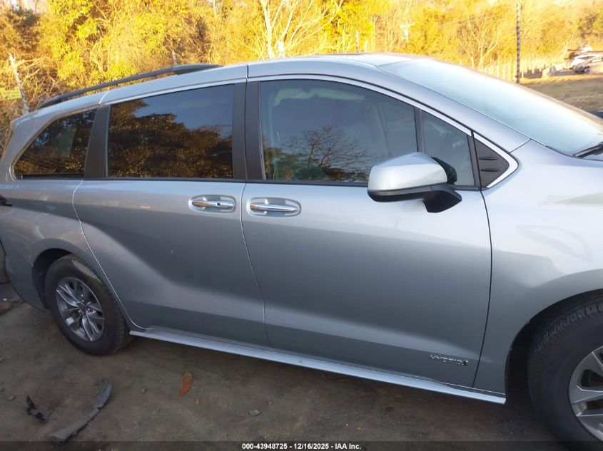 2021 Toyota Sienna Xle VIN: 5TDYRKEC4MS023923 Lot: 43948725