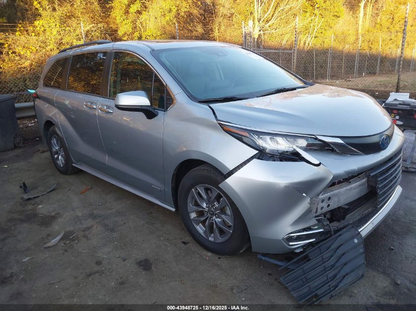 2021 Toyota Sienna Xle VIN: 5TDYRKEC4MS023923 Lot: 43948725