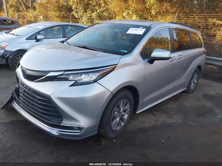 2021 Toyota Sienna Xle VIN: 5TDYRKEC4MS023923 Lot: 43948725