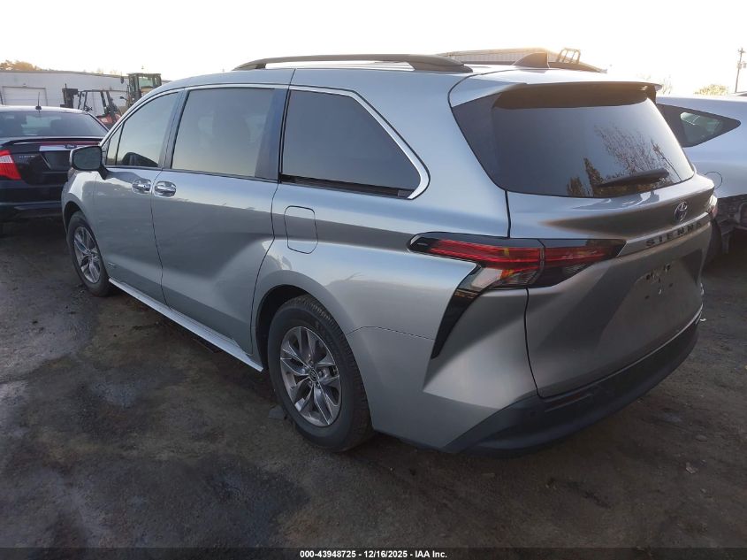 2021 Toyota Sienna Xle VIN: 5TDYRKEC4MS023923 Lot: 43948725