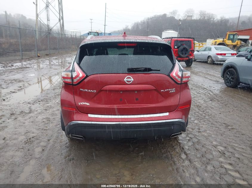 2018 Nissan Murano Platinum VIN: 5N1AZ2MH5JN147081 Lot: 43948795