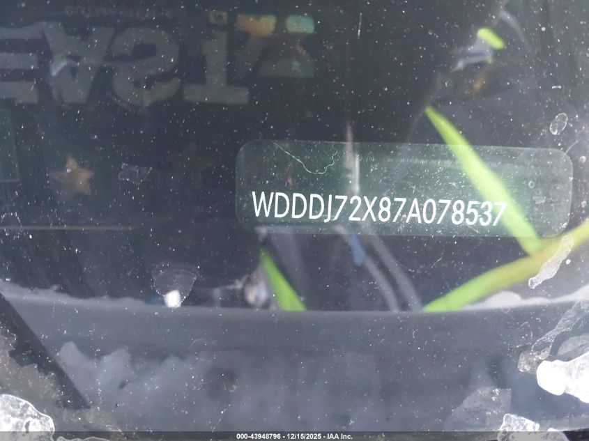 2007 Mercedes-Benz Cls 550 VIN: WDDDJ72X87A078537 Lot: 43948796