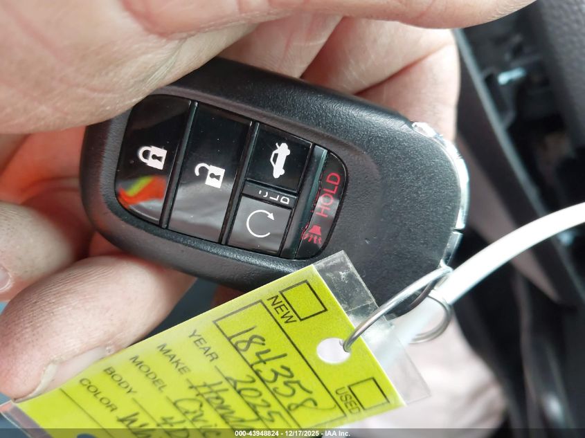 2025 Honda Civic Sport VIN: 2HGFE2F50SH596687 Lot: 43948824