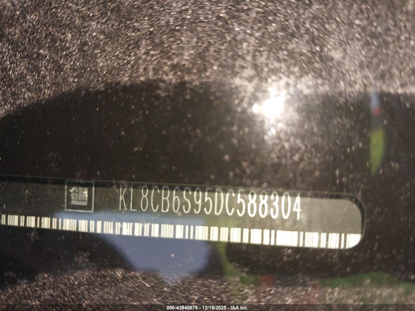 2013 Chevrolet Spark Ls Auto VIN: KL8CB6S95DC588304 Lot: 43948875