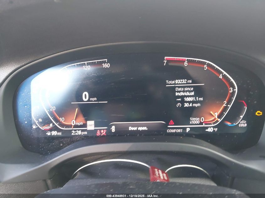 2021 BMW X3 Sdrive30I VIN: 5UXTY3C04M9F71965 Lot: 43948931