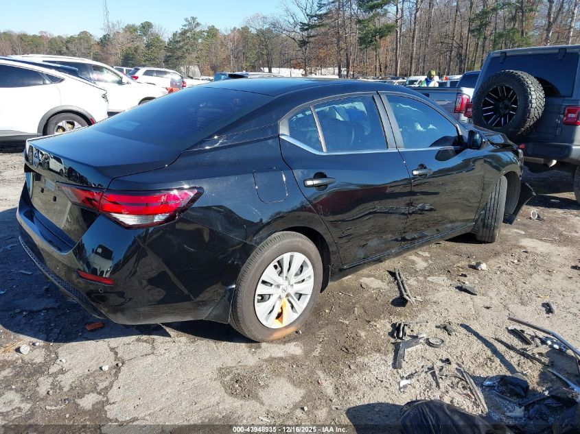 2025 Nissan Sentra S VIN: 3N1AB8BV7SY368015 Lot: 43948935