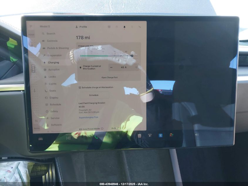 2024 Tesla Model S Long Range VIN: 5YJSA1E5XRF536503 Lot: 43948946