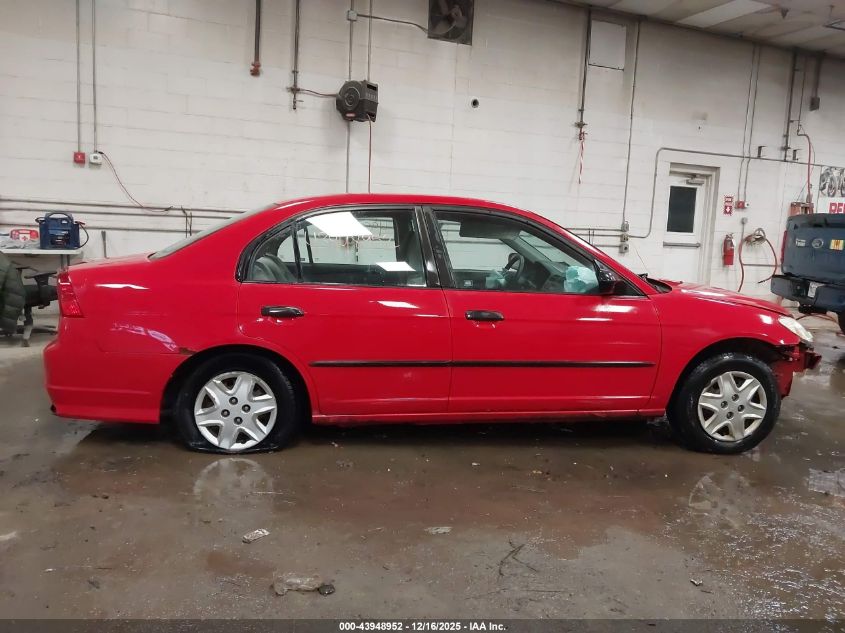 2005 Honda Civic Vp VIN: 1HGES16305L003804 Lot: 43948952