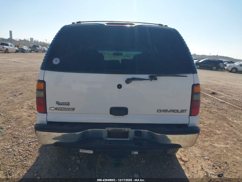 2002 Chevrolet Tahoe Ls VIN: 1GNEC13Z22J205742 Lot: 43949003