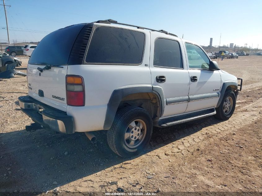 2002 Chevrolet Tahoe Ls VIN: 1GNEC13Z22J205742 Lot: 43949003
