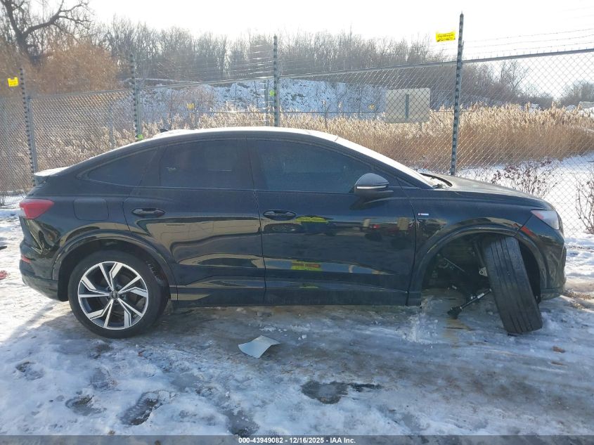 2023 Audi Q4 Sportback E-Tron Premium Plus 50 Quattro VIN: WA132BFZ6PP037736 Lot: 43949082