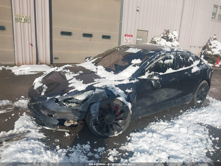 Vin: 5yj3e1ec2mf087706, lot: 44444737, tesla model 3 performance dual motor all-wheel drive 20212
