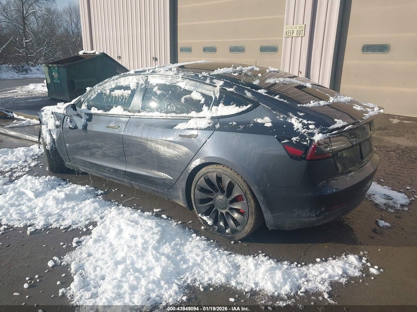 Vin: 5yj3e1ec2mf087706, lot: 44444737, tesla model 3 performance dual motor all-wheel drive 20213