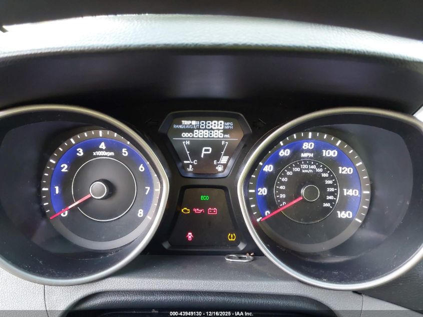 2013 Hyundai Elantra Gls VIN: 5NPDH4AEXDH438979 Lot: 43949130