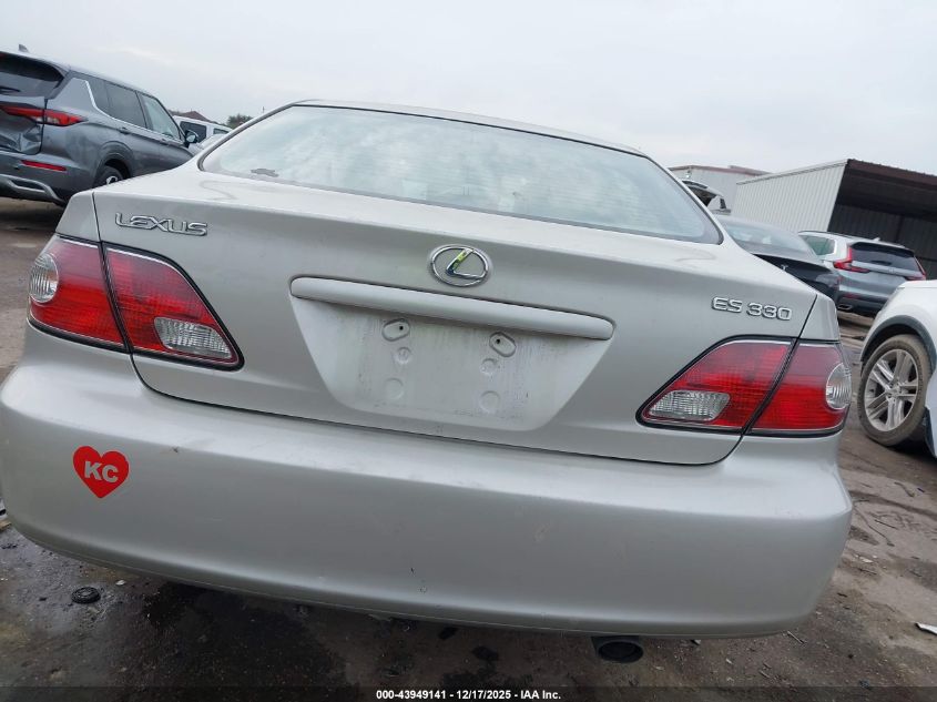2004 Lexus Es 330 VIN: JTHBA30G145012007 Lot: 43949141
