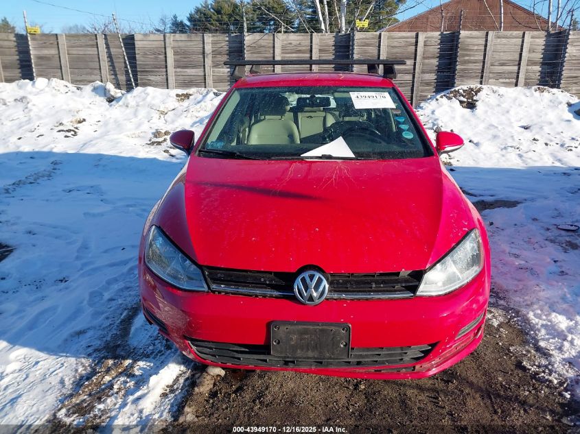 2015 Volkswagen Golf Tdi S 4-Door VIN: 3VWRA7AU0FM051032 Lot: 43949170