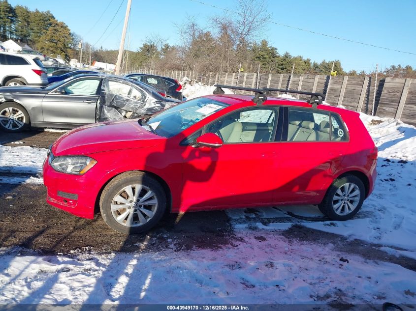 2015 Volkswagen Golf Tdi S 4-Door VIN: 3VWRA7AU0FM051032 Lot: 43949170