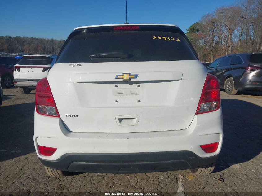 2022 Chevrolet Trax Fwd Ls VIN: KL7CJKSM6NB524168 Lot: 43949184