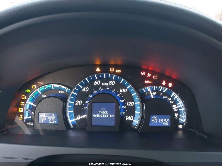 2013 Toyota Camry Hybrid Xle VIN: 4T1BD1FK7DU065353 Lot: 43949201