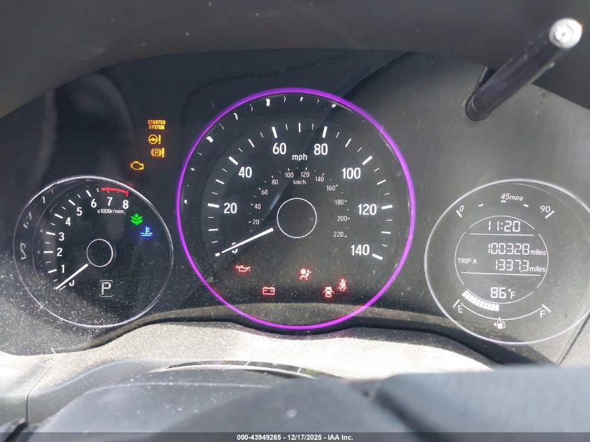 2017 Honda Hr-V Ex-L VIN: 3CZRU5H77HM703978 Lot: 43949265