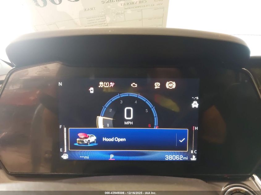 2025 Chevrolet Trax Fwd Activ VIN: KL77LKEP8SC054586 Lot: 43949306