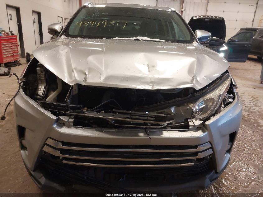 2017 Toyota Highlander Limited Platinum VIN: 5TDDZRFH7HS399216 Lot: 43949317