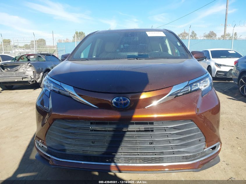 2022 Toyota Sienna Xle VIN: 5TDJRKEC5NS100611 Lot: 43949381