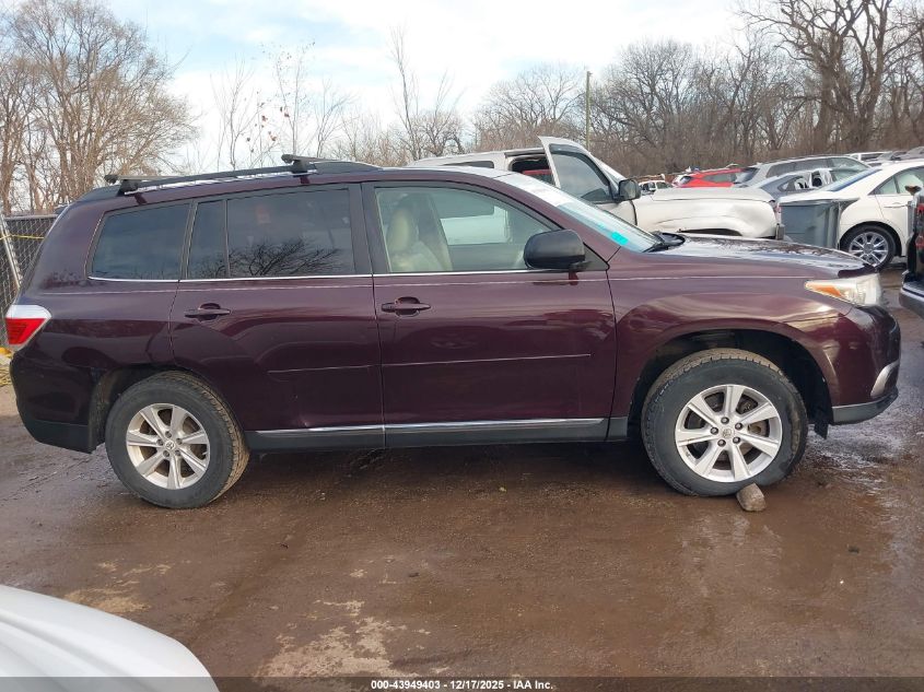 2012 Toyota Highlander Se V6 VIN: 5TDBK3EHXCS154607 Lot: 43949403